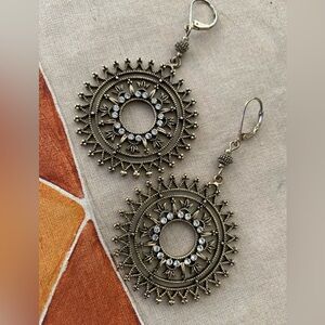 Express Antique Brass Boho Ethnic Dangle Earrings